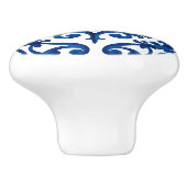 Italiaanse stijl, Mediterraan, mozaïek, blauw, Keramische Knop (Zijkant)