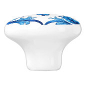 Italiaanse stijl, Mediterraan, mozaïek, blauw, Keramische Knop (Zijkant)