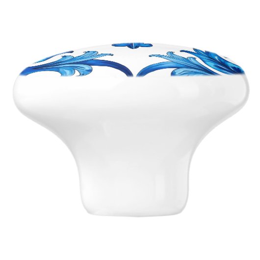 Italiaanse stijl, Mediterraan, mozaïek, blauw, Keramische Knop (Zijkant)