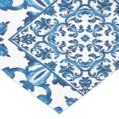 Italiaanse stijl, Mediterraan, mozaïek, blauw, Medium Tafelloper (Hoek)