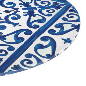 Italiaanse stijl, Mediterraan, mozaïek, blauw, Snijplank (Hoek)