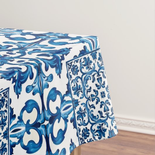 Italiaanse stijl, Mediterraan, mozaïek, blauw, Tafelkleed (Voorbeeld)