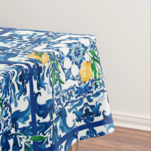 Italiaanse stijl, Mediterraan, mozaïek, blauw, Tafelkleed