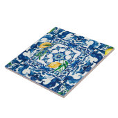 Italiaanse stijl, Mediterraan, mozaïek, blauw, Tegeltje (Zijkant)