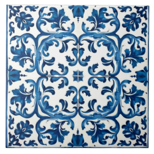 Italiaanse stijl, Mediterraan, mozaïek, blauw, Tegeltje