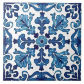 Italiaanse stijl, Mediterraan, mozaïek, blauw, Tegeltje (Voorkant)