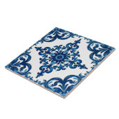 Italiaanse stijl, Mediterraan, mozaïek, blauw, Tegeltje (Zijkant)