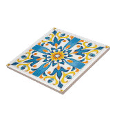 Italiaanse stijl, Mediterraan, mozaïek, blauw, Tegeltje (Zijkant)