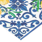 Italiaanse stijl, mozaïek, blauw, citroen, medium tafelloper (Hoek)