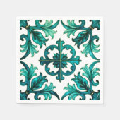 Italiaanse stijl, mozaïek, groen servet (Voorkant)