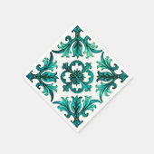 Italiaanse stijl, mozaïek, groen servet (Hoek)