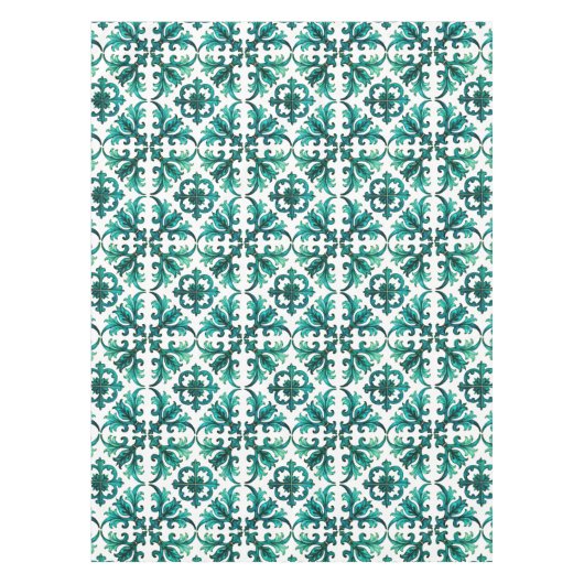 Italiaanse stijl, mozaïek, groen tafelkleed (Voorkant)