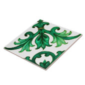 Italiaanse stijl, mozaïek, groen tegeltje (Zijkant)