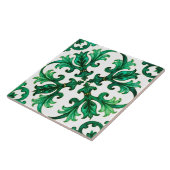 Italiaanse stijl, mozaïek, groen tegeltje (Zijkant)