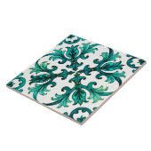 Italiaanse stijl, mozaïek, groen tegeltje (Zijkant)