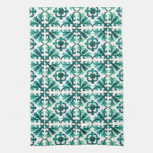 Italiaanse stijl, mozaïek, groen theedoek (Verticaal)