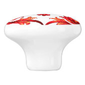 Italiaanse stijl, mozaïek, rood keramische knop (Zijkant)