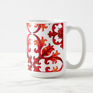 Italiaanse stijl, mozaïek, rood koffiemok