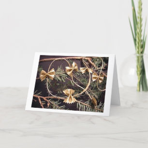 ITALIAANSE STIJL PASTA/GROENDECOR VOOR CHRISTMAS FEESTDAGEN KAART