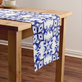 Italiaanse stijl, tegels, majolica All-Over Print  Korte Tafelloper