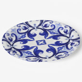 Italiaanse stijl, tegels, majolica All-Over Print Papieren Bordje (Gekanteld)