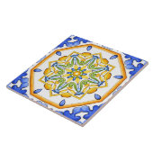 Italiaanse stijl, tegels, majolica All-Over Print Tegeltje (Zijkant)
