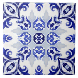 Italiaanse stijl, tegels, majolica All-Over Print Tegeltje