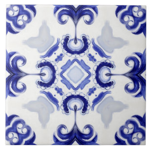 Italiaanse stijl, tegels, majolica All-Over Print Tegeltje