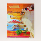 Italiaanse straat Jigzaag Puzzle Legpuzzel (Verticaal)