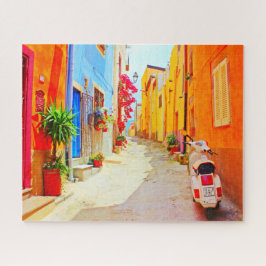 Italiaanse straat Jigzaag Puzzle Legpuzzel