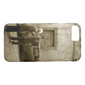 Italiaanse straatscene in sepia iPhone 7 hoesje (Achterkant (Horizontaal))