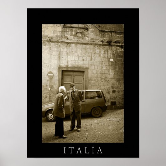 Italiaanse straatsepia en zwarte posters (Voorkant)