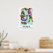 Italiaanse stranden reisposter poster (Keuken)