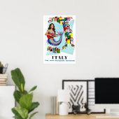 Italiaanse stranden reisposter poster (Thuiskantoor)