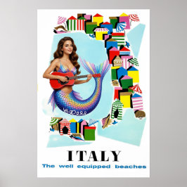 Italiaanse stranden reisposter poster