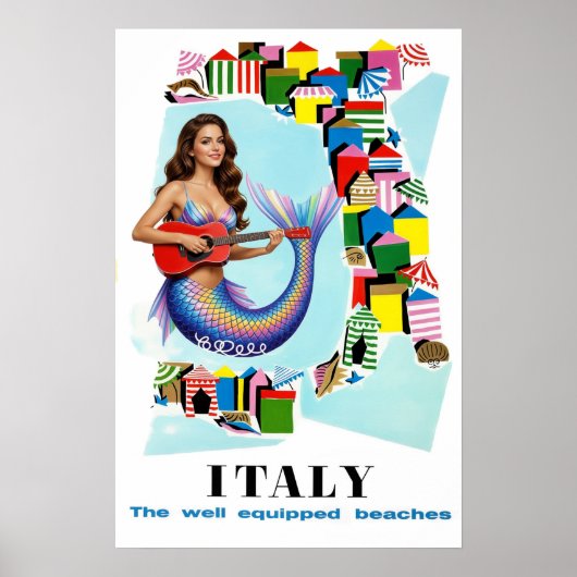 Italiaanse stranden reisposter poster (Voorkant)