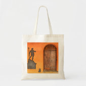 Italiaanse Street Art Door Tote Bag (Voorkant)