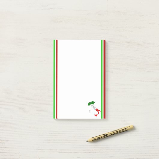 Italiaanse stremming post-it® notes (Op bureau)