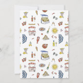 Italiaanse Summer Doodle Engagement Party Kaart (Achterkant)