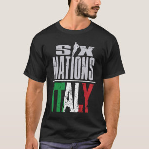 Italiaanse supporter Rugby Fan Player Coach en Rug T-shirt