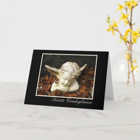 Italiaanse Sympathie Guardian Angel Kaart (Gele Bloem)