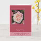 Italiaanse sympathie rozen - sentite condoglianze kaart (Gele Bloem)
