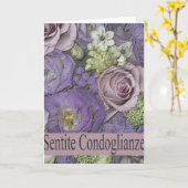 Italiaanse sympathie rozen - sentite condoglianze kaart (Gele Bloem)