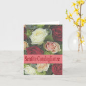Italiaanse sympathie rozen - sentite condoglianze kaart (Gele Bloem)