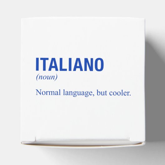 ITALIAANSE taal Bedankdoosjes (Bovenkant)