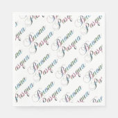 Italiaanse taal Happy Pasona Pasqua Napkins Servet (Voorkant)