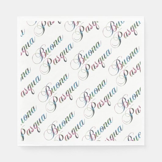 Italiaanse taal Happy Pasona Pasqua Napkins Servet (Voorkant)