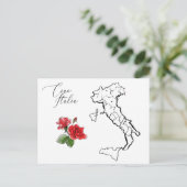 *~* Italiaanse taalkaart van Italië Briefkaart (Staand voorkant)