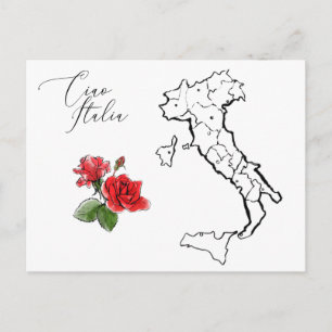 *~* Italiaanse taalkaart van Italië Briefkaart