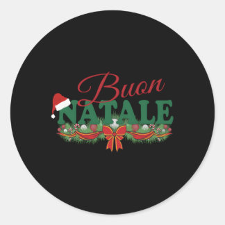Italiaanse Tanti Auguri Buon Natale Ronde Sticker
